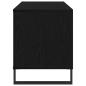 Preview: Record Cabinet Schwarz Eiche 100x38x48 cm Werkstoff