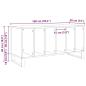 Preview: Record Cabinet Schwarz Eiche 100x38x48 cm Werkstoff