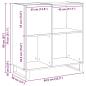 Preview: Record Cabinet Artisan Oak 84,5x38x89 cm Holzwerkstoff