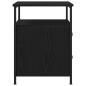 Preview: Nachttisch Schwarz Eiche 44x45x60 cm Holzwerkstoff und Stahl