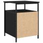 Preview: Nachttisch Schwarz Eiche 44x45x60 cm Holzwerkstoff und Stahl