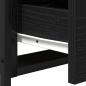 Preview: Nachttisch Schwarz Eiche 44x45x60 cm Holzwerkstoff und Stahl
