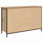 Preview: TV-Schrank Schwarz Eiche 101x35x65 cm Engineered Wood und Stahl