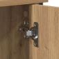 Preview: TV-Schrank Schwarz Eiche 101x35x65 cm Engineered Wood und Stahl