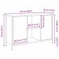 Preview: TV-Schrank Schwarz Eiche 101x35x65 cm Engineered Wood und Stahl