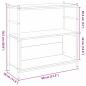 Preview: Bücherregal Schwarz Eiche 80x30x78,5 cm Holzwerkstoff
