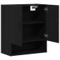 Preview: Wandschrank schwarz Eiche 60x31x70 cm Holzwerkstoff