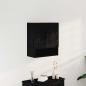 Preview: ARDEBO.de - Wandregal Schwarz Eiche 60x31x70 cm Werkstoff