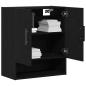 Preview: Wandregal Schwarz Eiche 60x31x70 cm Werkstoff