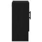 Preview: Wandregal Schwarz Eiche 60x31x70 cm Werkstoff
