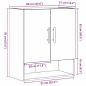 Preview: Wandregal Schwarz Eiche 60x31x70 cm Werkstoff