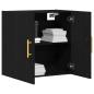 Preview: Wandregal Schwarz Eiche 60x31x70 cm Holzwerkstoff