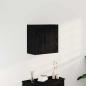 Preview: ARDEBO.de - Wandregal Schwarz Eiche 60x31x60 cm Holzwerkstoff