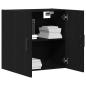 Preview: Wandregal Schwarz Eiche 60x31x60 cm Holzwerkstoff