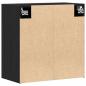 Preview: Wandregal Schwarz Eiche 60x31x60 cm Holzwerkstoff