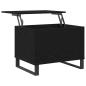 Preview: Couchtisch mitLift-Oberfläche Schwarz Eiche 60x44,5x45 cm Holzwerkstoff