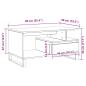 Preview: Couchtisch Schwarz Eiche 90x49x45 cm Engineering Holz