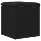 Preview: Sitzbank mit Stauraum Schwarz Eichen-Optik 42 x 42 x 45 cm