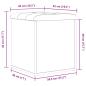 Preview: Sitzbank mit Stauraum Schwarz Eichen-Optik 42 x 42 x 45 cm