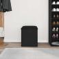 Preview: Aufbewahrungsbank Schwarz Eiche 40x40x45 cm Engineered Wood