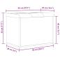 Preview: Aufbewahrungsbank Schwarz Eiche 60x40x45 cm Holzwerkstoff