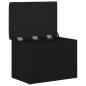 Preview: Aufbewahrungsbank Schwarz Eiche 60x40x45 cm Holzwerkstoff