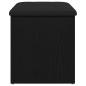 Preview: Aufbewahrungsbank Schwarz Eiche 60x40x45 cm Holzwerkstoff