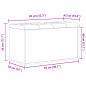 Preview: Aufbewahrungsbank Schwarze Eiche 80x40x45 cm Furnier