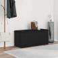 Preview: ARDEBO.de - Aufbewahrungsbank Schwarze Eiche 100x40x45 cm Ingenieured Holz
