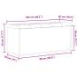 Preview: Aufbewahrungsbank Schwarze Eiche 100x40x45 cm Ingenieured Holz
