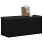 Preview: Aufbewahrungsbank Schwarze Eiche 100x40x45 cm Ingenieured Holz