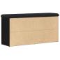 Preview: Aufbewahrungsbank Schwarze Eiche 100x30x48 cm Ingenieurholz