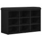 Preview: Aufbewahrungsbank Schwarz Eiche 80x30x48 cm Teppe