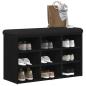 Preview: Aufbewahrungsbank Schwarz Eiche 80x30x48 cm Teppe
