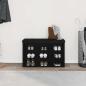 Preview: Aufbewahrungsbank Schwarz Eiche 80x30x48 cm Teppe