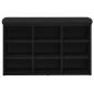 Preview: Aufbewahrungsbank Schwarz Eiche 80x30x48 cm Teppe