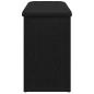 Preview: Aufbewahrungsbank Schwarz Eiche 80x30x48 cm Teppe