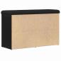 Preview: Aufbewahrungsbank Schwarz Eiche 80x30x48 cm Teppe