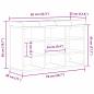 Preview: Aufbewahrungsbank Schwarz Eiche 80x30x48 cm Teppe
