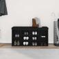 Preview: Stauraumbank Schwarz Eichenholz 100x30x48 cm Engineered Wood