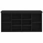 Preview: Stauraumbank Schwarz Eichenholz 100x30x48 cm Engineered Wood