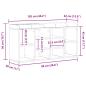Preview: Stauraumbank Schwarz Eichenholz 100x30x48 cm Engineered Wood