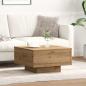 Preview: ARDEBO.de - Couchtisch Artisan aus Eiche 55x55x31 cm aus synthetischem Holz