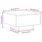 Preview: Couchtisch Artisan aus Eiche 55x55x31 cm aus synthetischem Holz