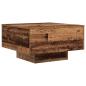 Preview: Couchtisch mit LED-Lichtern Altholz 55x55x31 cm