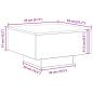 Preview: Couchtisch mit LED-Lichtern aus Artisan-Eiche 55x55x31 cm