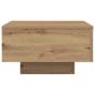 Preview: Couchtisch mit LED-Lichtern aus Artisan-Eiche 55x55x31 cm