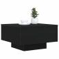 Preview: Couchtisch mit LED-Lichtern Schwarz Eiche 55x55x31 cm