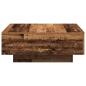 Preview: Couchtisch aus altem Holz 80x80x31 cm, aus hochwertigem Holz