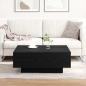 Preview: Couchtisch Schwarz Eiche 80x80x31 cm Holzwerkstoff